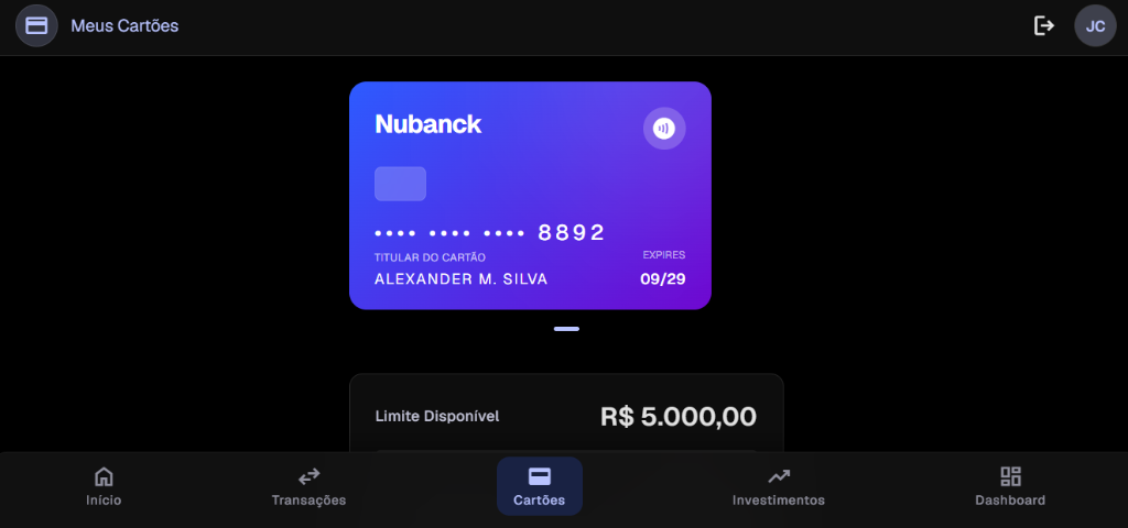 Finance Class Cartões